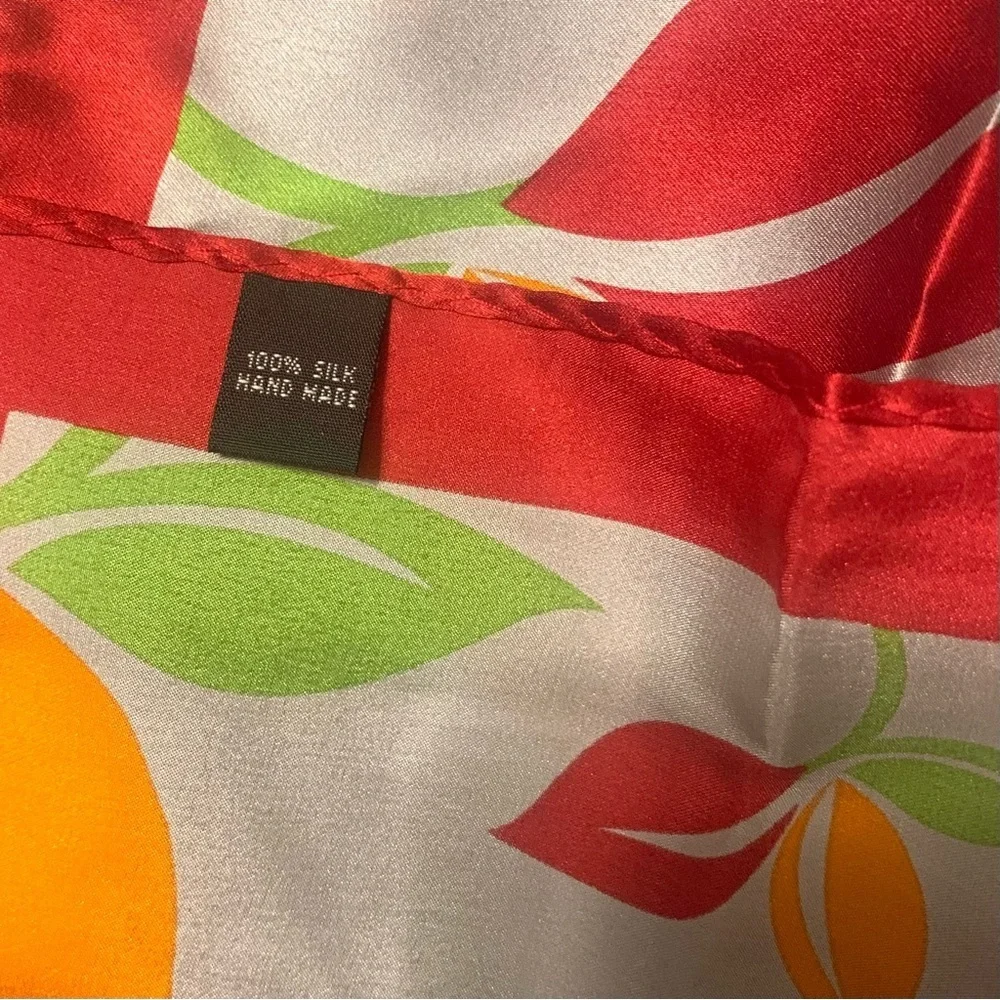 FASHION SCARFS Vintage Botanical Silk Scarf
